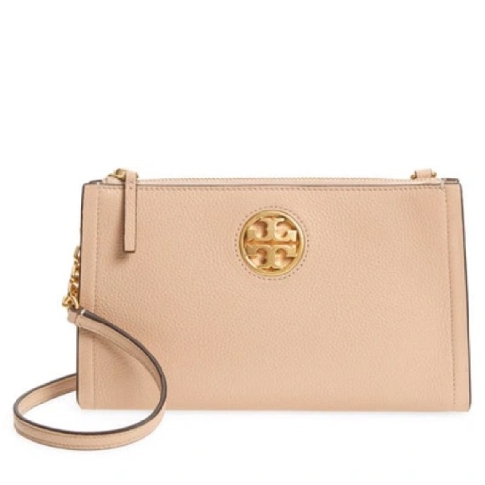 Tory Burch Carson Top Zip Crossbody Devon Sand